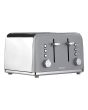 Daewoo SDA2596GE Kensington 4 Slice Toaster - Grey