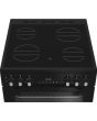 Hotpoint HTE6VDCB1 Freestanding Electric Cooker with Ceramic Hob - Black