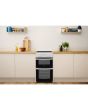Indesit Electric freestanding double cooker: 50cm - ID5V92KMW/UK