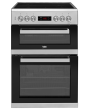 Beko KDC653S 60cm Double Oven Electric Cooker - Silver