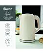 Swan SK19034CRM Wave 1.7L Textured Kettle - Cream