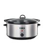 Tower T16040Y 6.5L Slow Cooker - Stainless Steel