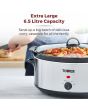 Tower T16040Y 6.5L Slow Cooker - Stainless Steel