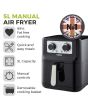 Tower T17090 Vortx 5L Manual Single Basket Air Fryer - Black