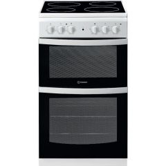 Indesit Electric freestanding double cooker: 50cm - ID5V92KMW/UK