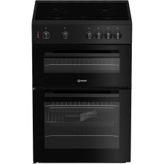 Indesit IT60V9KMBUK Freestanding Double Electric Cooker - Black