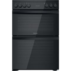 Indesit ID67V9KMB/UK Double Cooker - Black