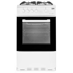 Beko KSG580W 50cm Freestanding Gas Single Cavity Cooker - White