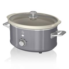 Swan SF17021GRN 3.5L Slow Cooker - Retro Grey