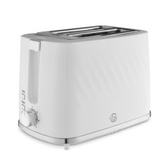 Swan ST14071WHT Windsor 2 Slice Textured Toaster