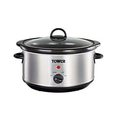 Tower T16039Y 3.5L Slow Cooker - Stainless Steel