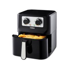 Tower T17090 Vortx 5L Manual Single Basket Air Fryer - Black