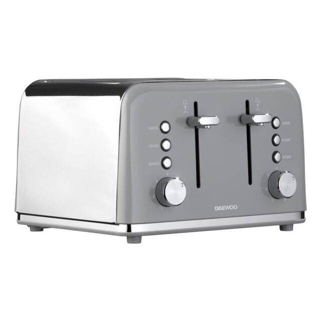 Daewoo SDA2596GE Kensington 4 Slice Toaster - Grey