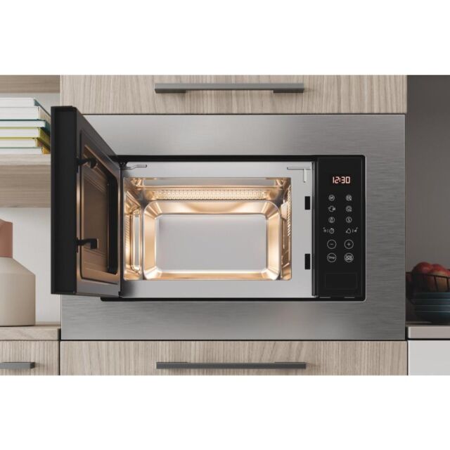 Indesit MWI120GX Built-In Microwave - Stainless Steel