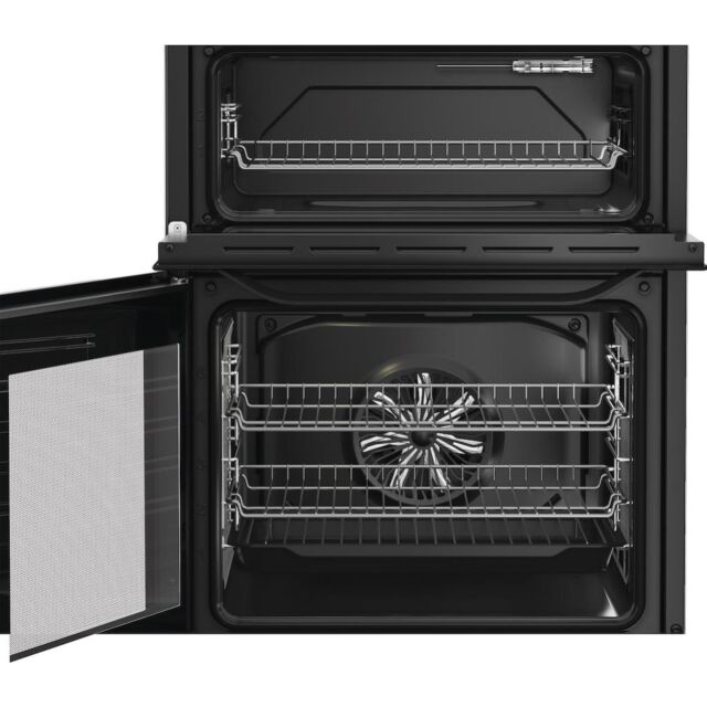 Hotpoint HTE6VDCB1 Freestanding Electric Cooker with Ceramic Hob - Black
