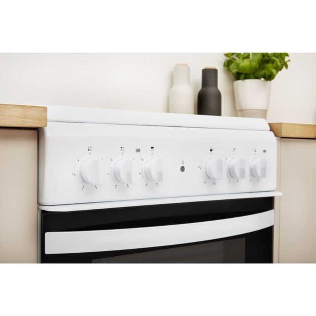 Indesit Electric freestanding double cooker: 50cm - ID5V92KMW/UK