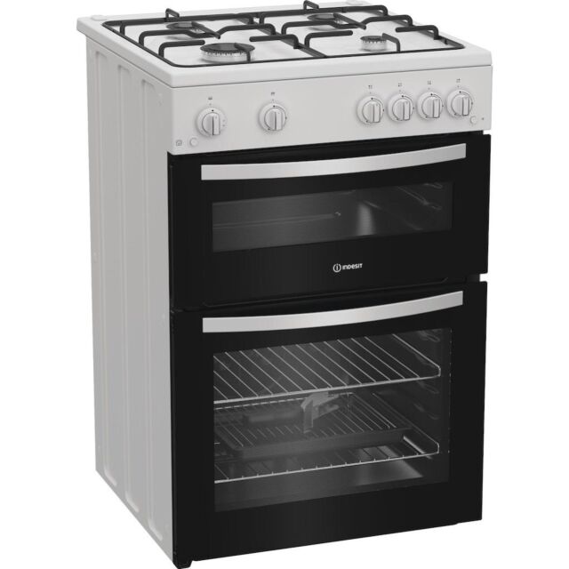 Indesit ITG6GW 60cm Gas Twin Cooker - White