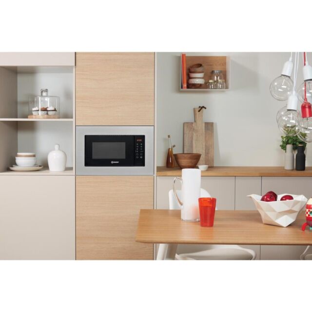 Indesit MWI120GX Built-In Microwave - Stainless Steel