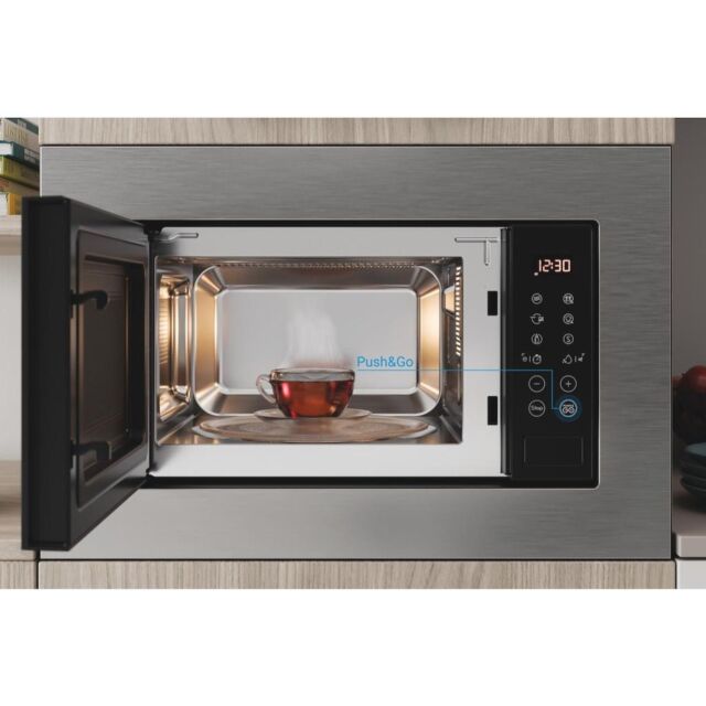 Indesit MWI120GX Built-In Microwave - Stainless Steel