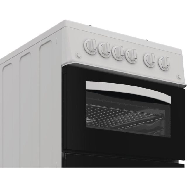 Indesit ITG5GMW Freestanding 50cm Gas Double Cooker - White