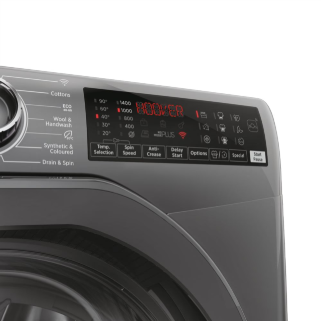 Hoover H3WPS4106TRR6-80 H-Wash 350 10kg 1400rpm A Rated Freestanding Washing Machine - Graphite