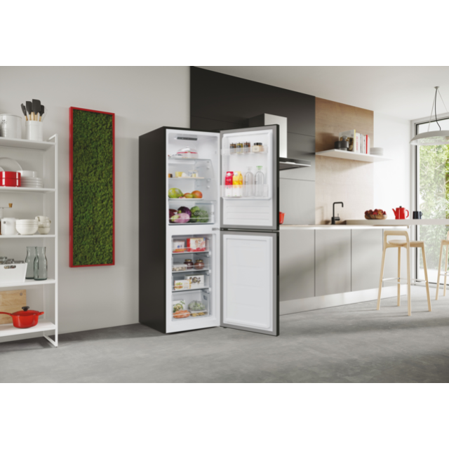 Hoover HOCT3L517EBK Fridge Freezer - Black- E Rated