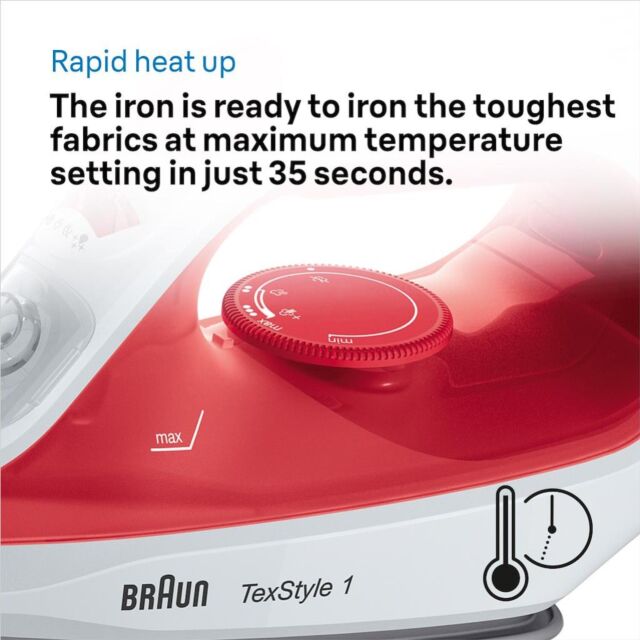 Braun SI1019RD TexStyle 1 Iron - Red