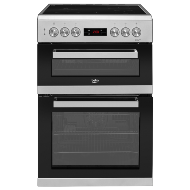 Beko KDC653S 60cm Double Oven Electric Cooker - Silver