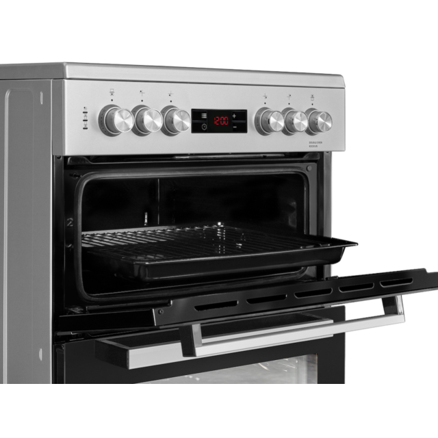 Beko KDC653S 60cm Double Oven Electric Cooker - Silver
