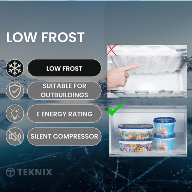 Teknix TSFG1385W 55cm Upright Tall Freezer Smart Frost - White
