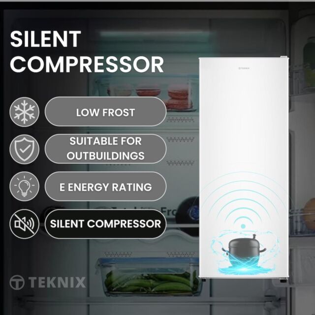Teknix TSFG1385W 55cm Upright Tall Freezer Smart Frost - White