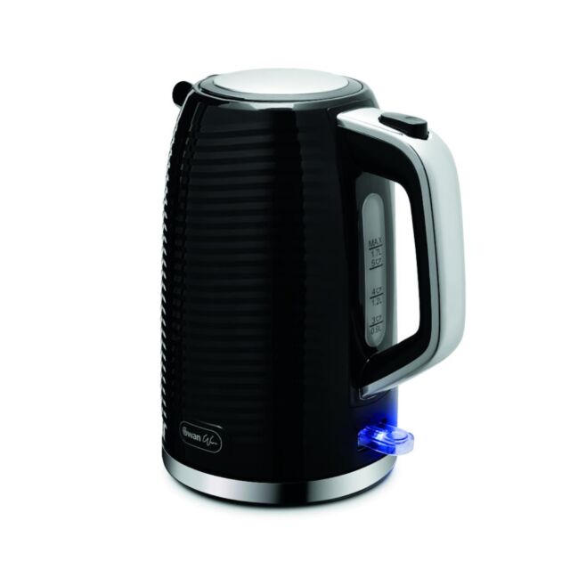 Swan SK19034BLK Wave 1.7L Textured Kettle - Black