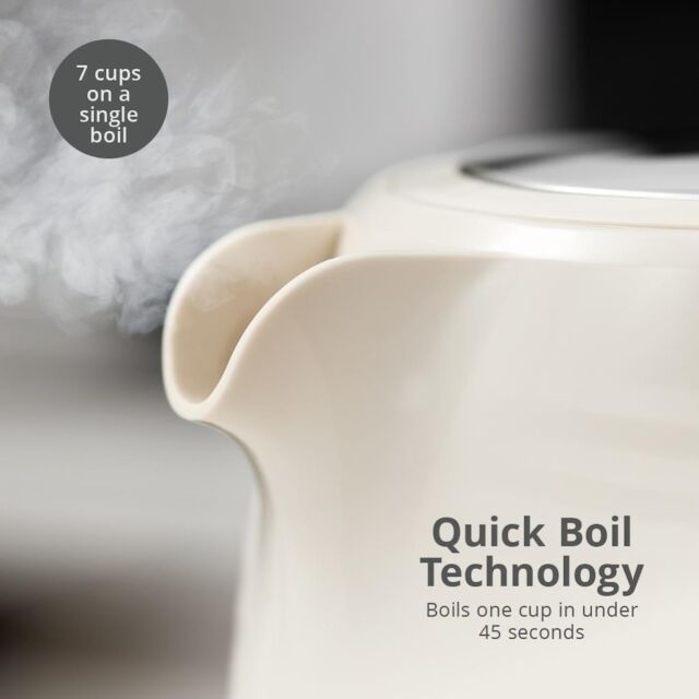 Swan SK19034CRM Wave 1.7L Textured Kettle - Cream