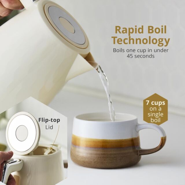 Swan SK19038CRM Hexton 1.7L Jug Kettle - Cream
