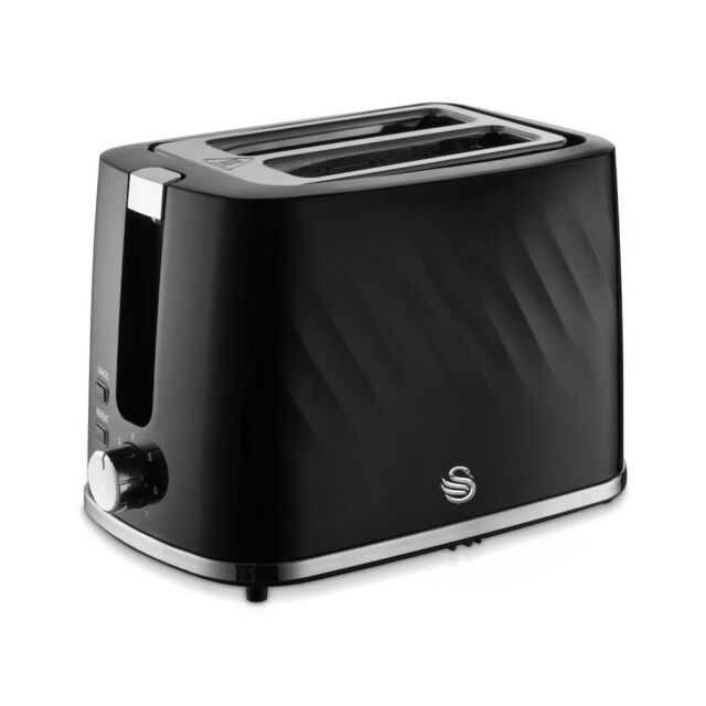 Swan ST14071BLK Windsor 2 Slice Textured Toaster