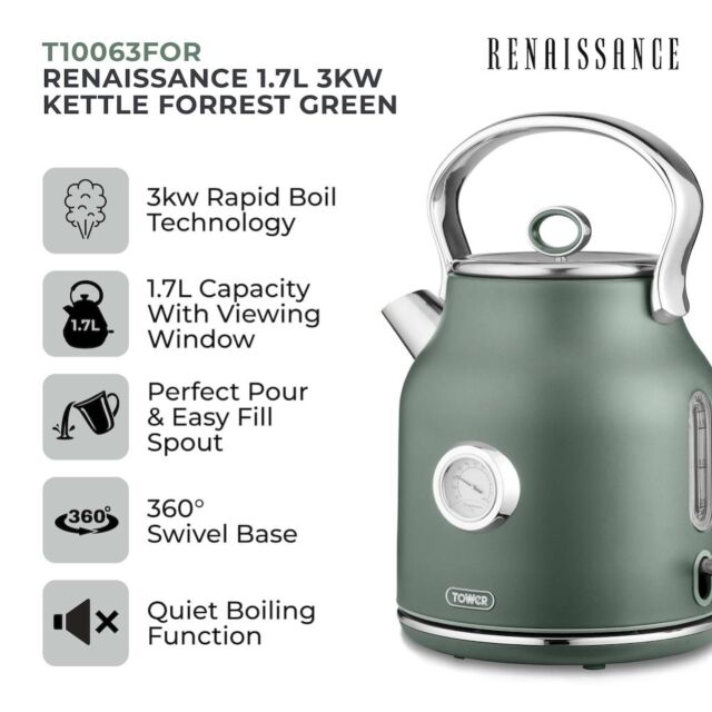 Tower T10063FOR Renaissance 1.7L 3KW Kettle