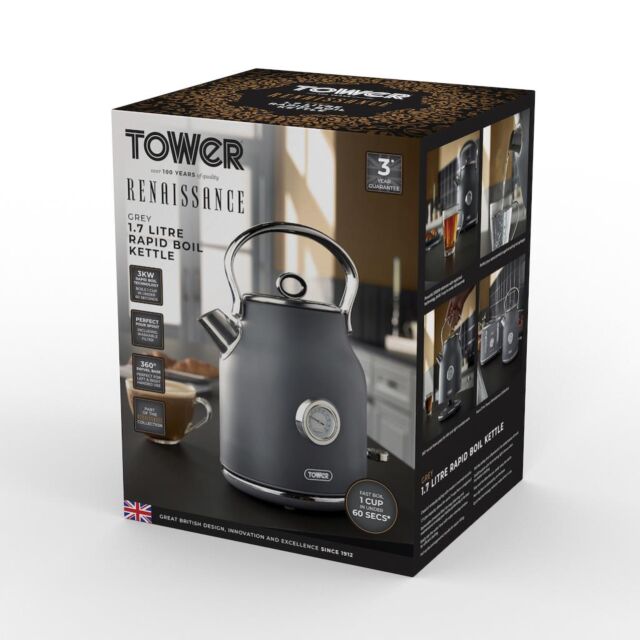 Tower T10063GRY Renaissance 1.7L 3KW Kettle
