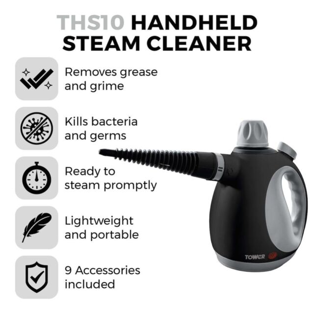Tower T134000PL THS10 Handheld Steam Cleaner