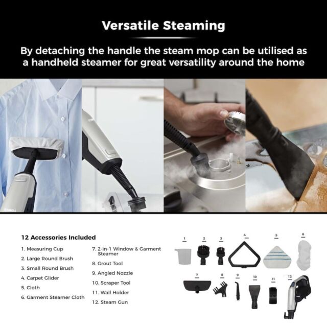 Tower T134001PL TSM12 Multifunction 12-in-1 Steam Mop