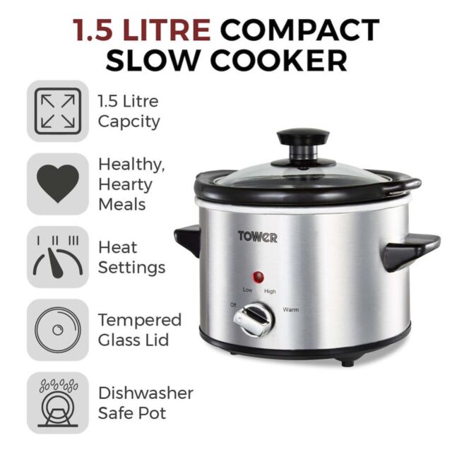 Tower T16020 1.5 Litre Slow Cooker