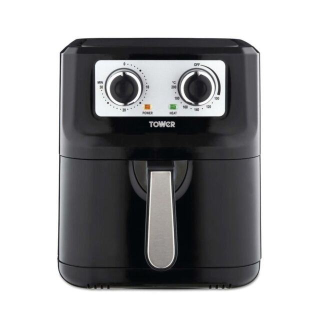 Tower T17090 Vortx 5L Manual Single Basket Air Fryer - Black