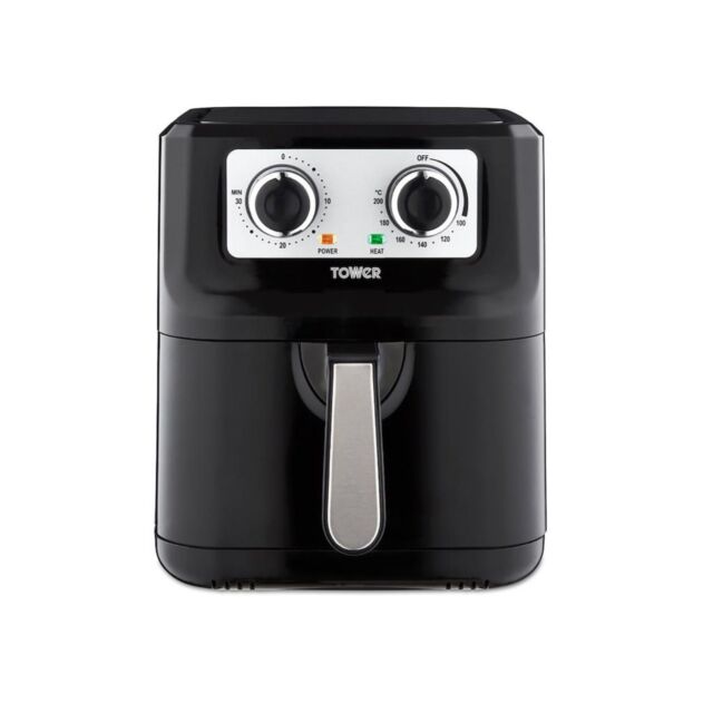 Tower T17090 Vortx 5L Manual Single Basket Air Fryer - Black