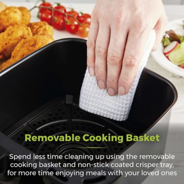 Tower T17090 Vortx 5L Manual Single Basket Air Fryer - Black