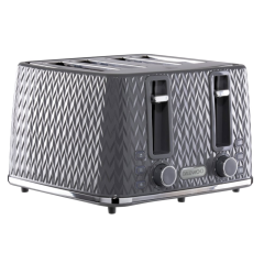 Daewoo SDA1865GE Argyle 4 Slice Toaster Dark Grey
